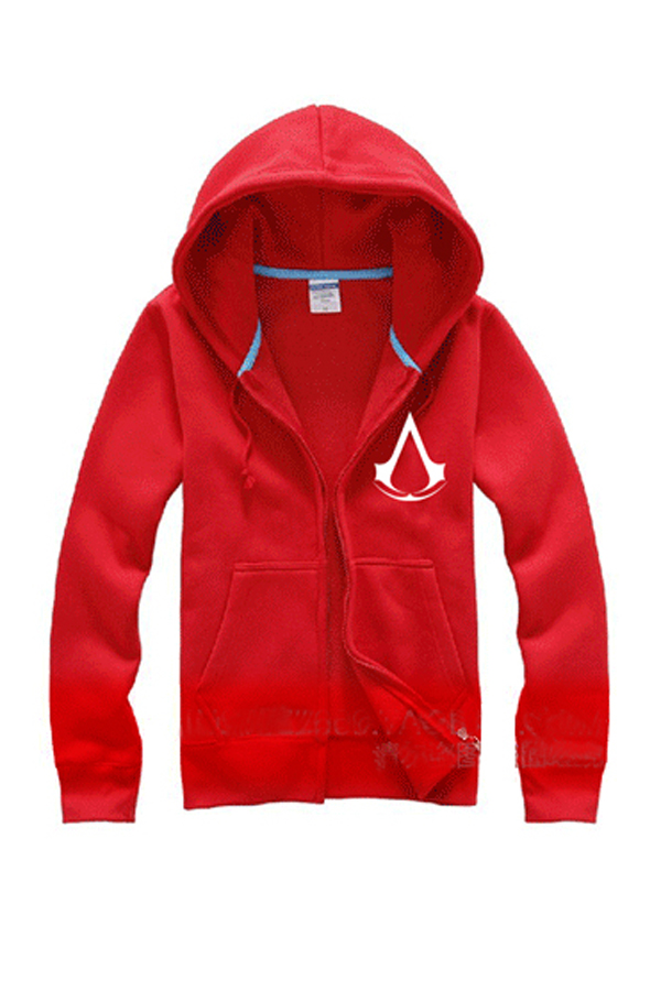 Game Costume Assassin's Creed Fleeces Red Hoodie - Click Image to Close